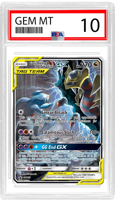 PSA 10 GARCHOMP & GIRATINA GX SM193 FULL ART BLACK STAR PROMO