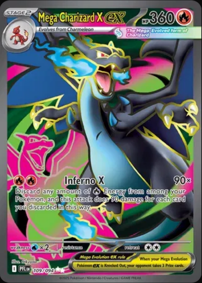 Mega Charizard X ex Ultra Rare 109/094 Phantasmal Flames