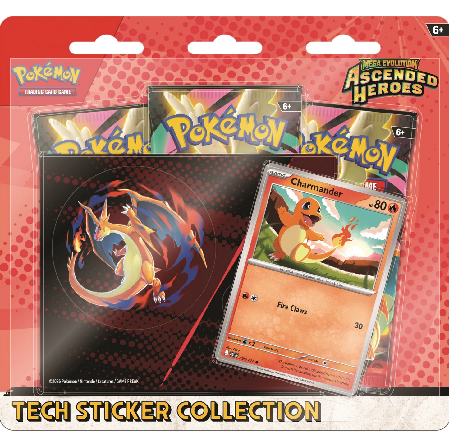 Mega Evolution—Ascended Heroes Tech Sticker Collection (Charmander)