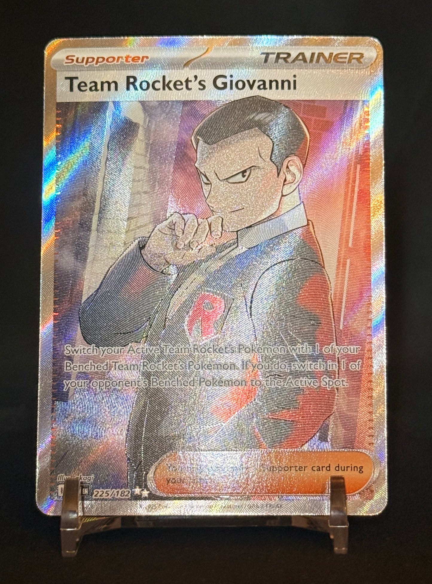 Team Rocket's Giovanni Destined Rivals Ultra Rare 225/182