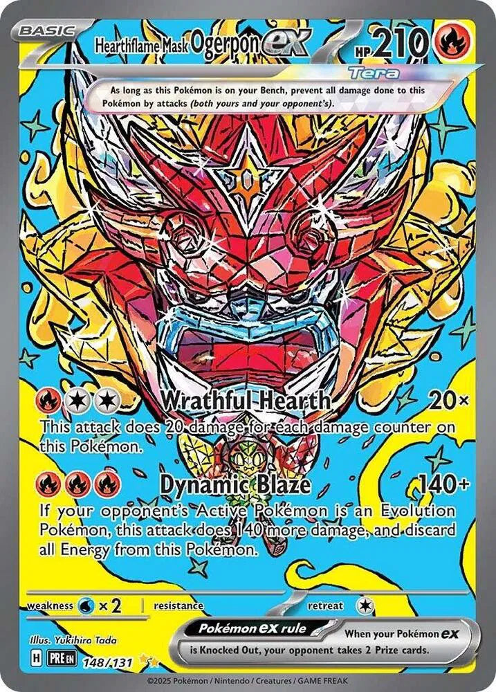 Hearthflame Mask Ogerpon ex Prismatic Evolutions Special Illustration Rare 148/131