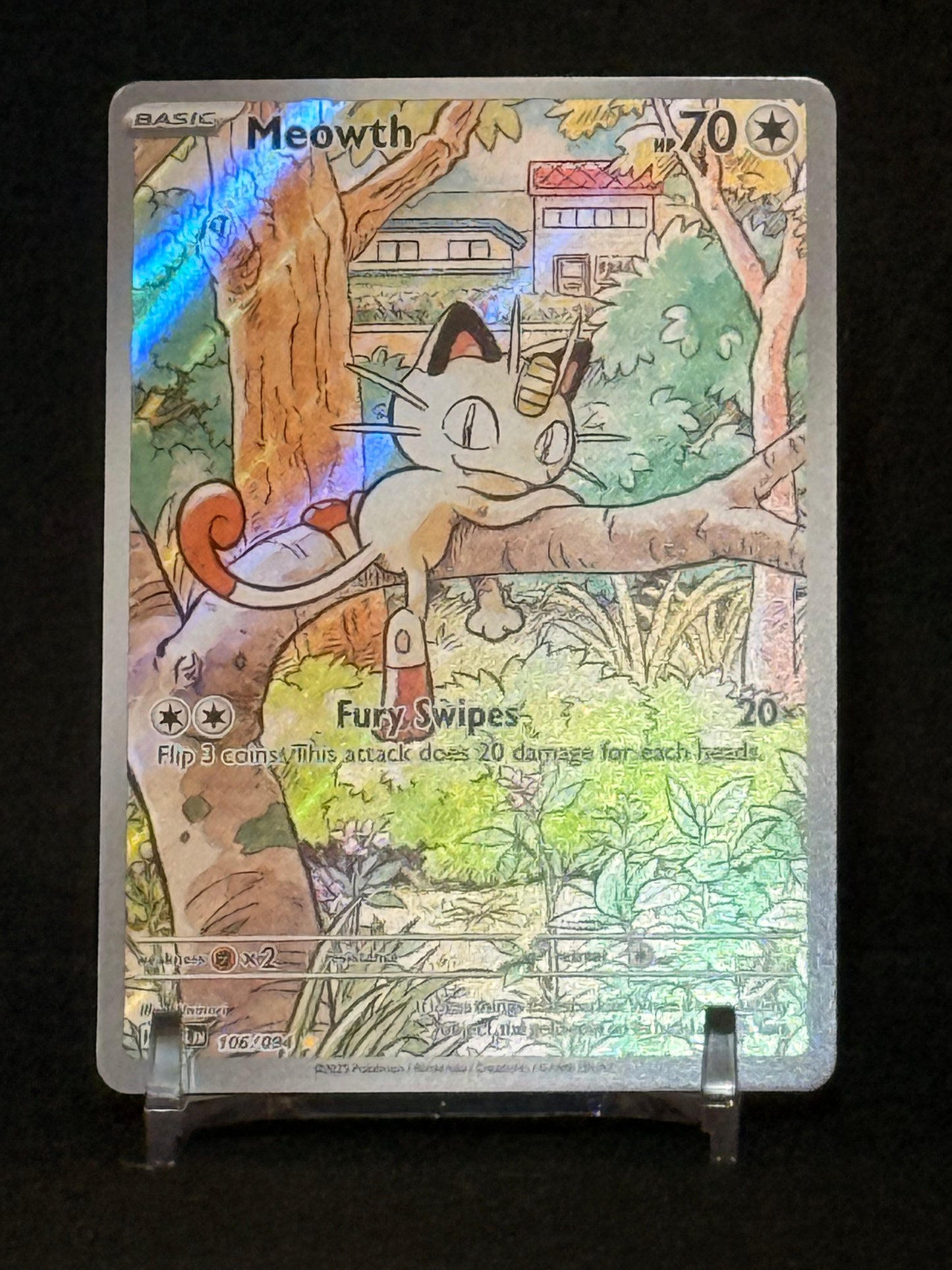 Meowth Phantasmal Flames Illustration Rare 106/094