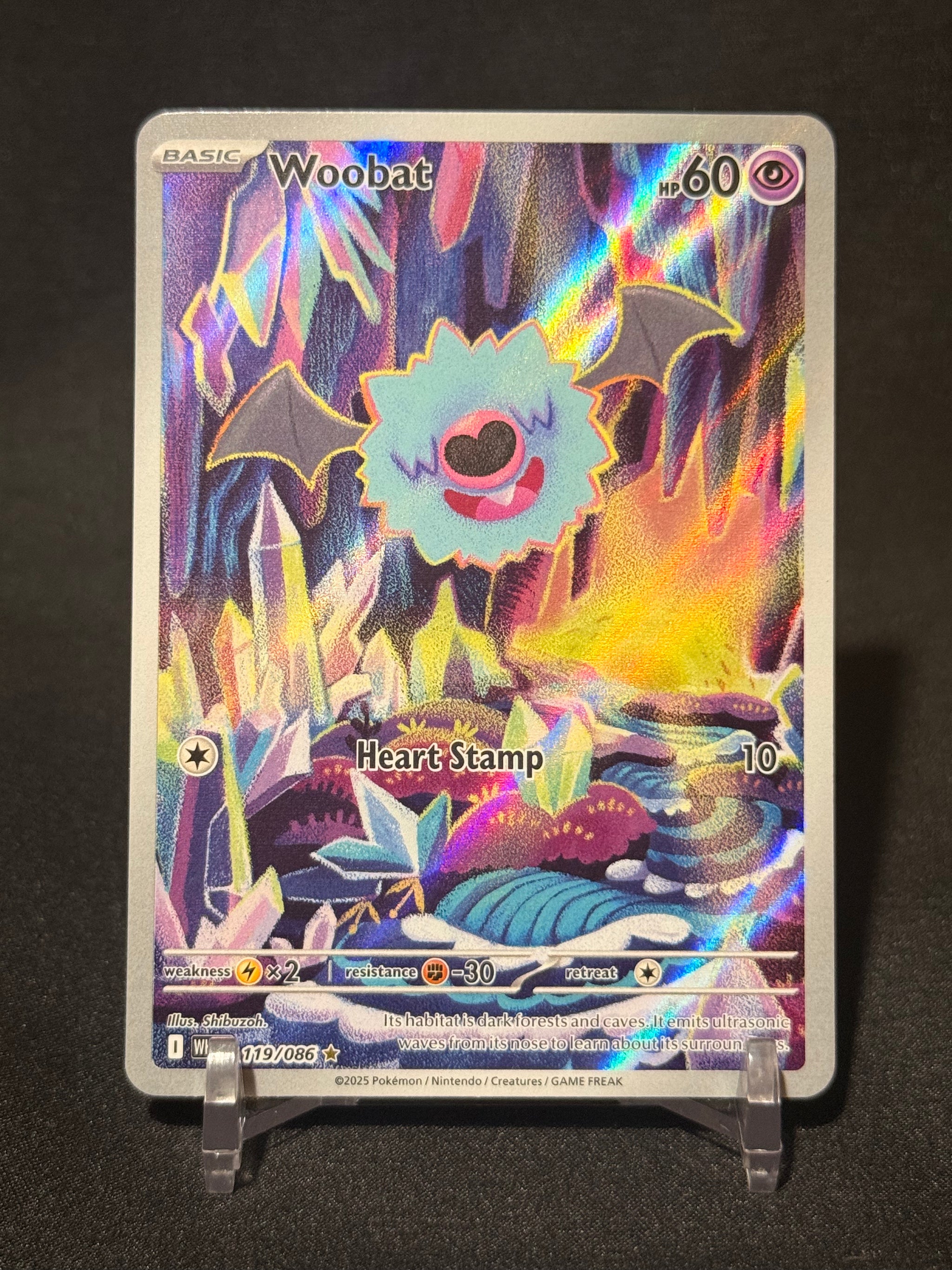 Woobat White Flare Illustration Rare 119/086