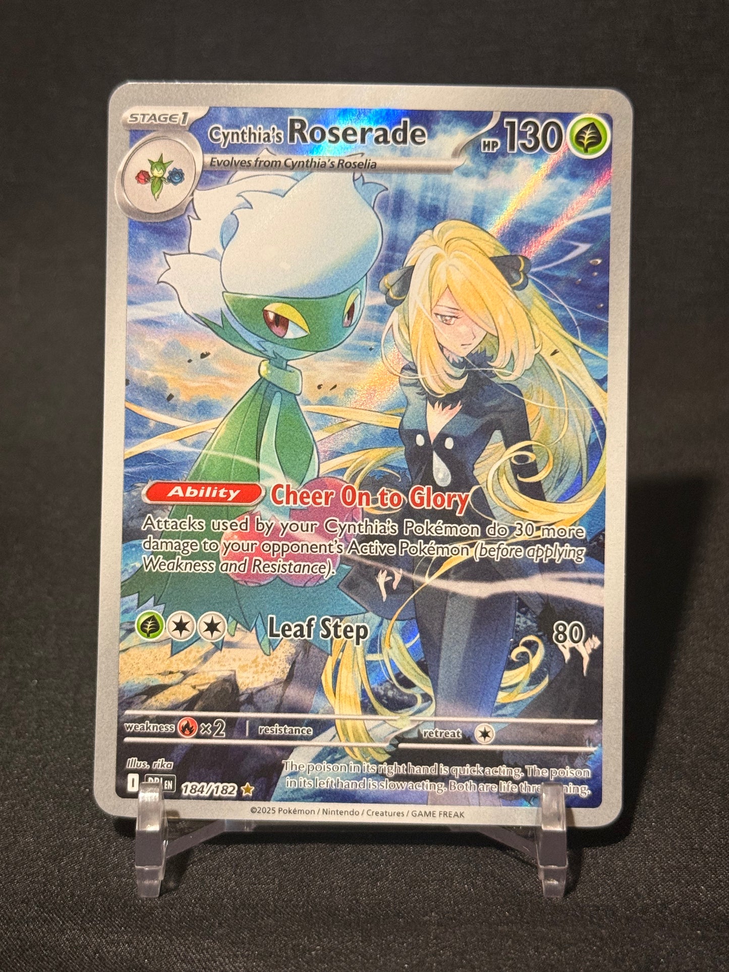 Cynthia's Roserade Destined Rivals Illustration Rare 184/182