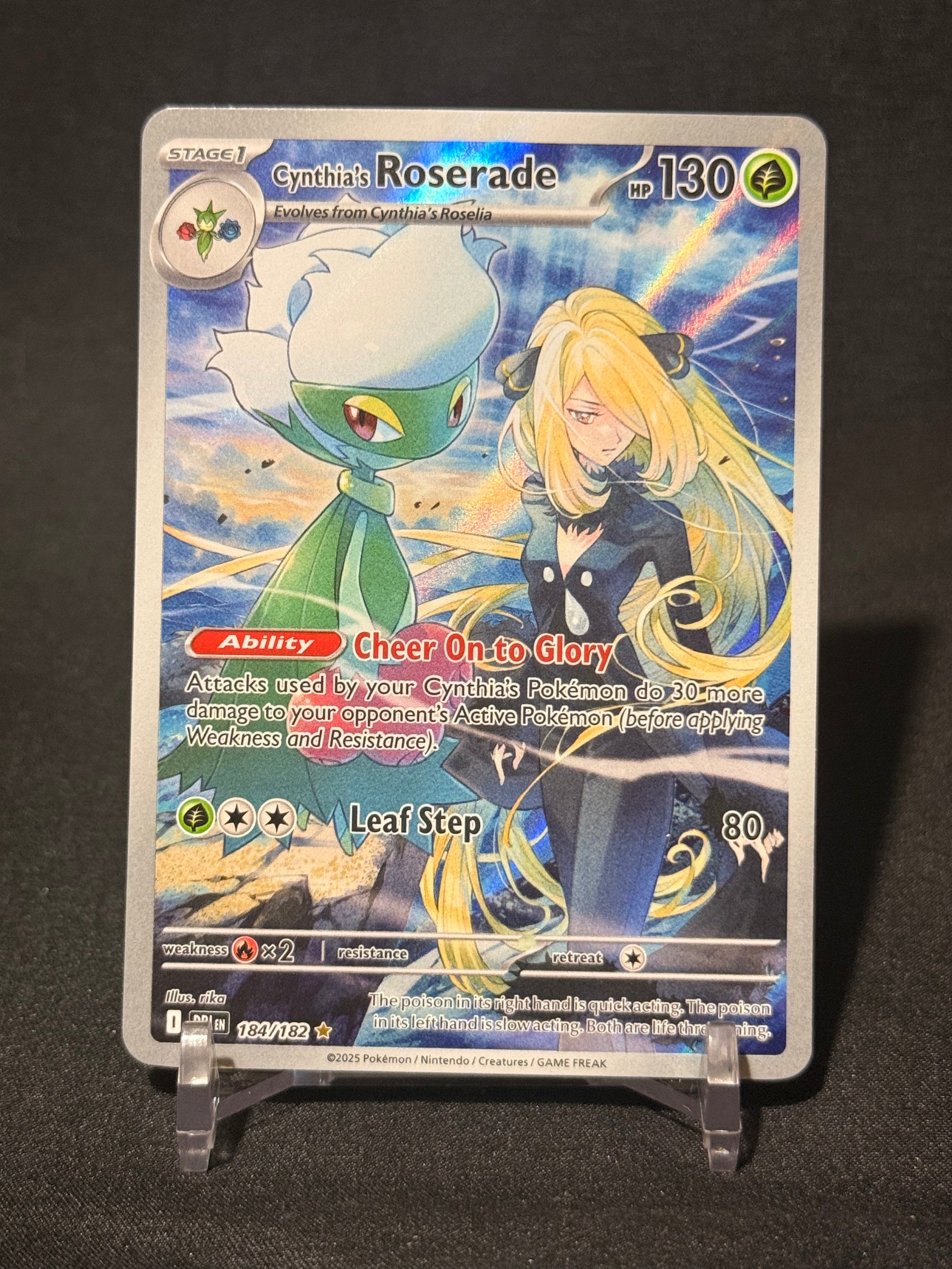 Cynthia's Roserade Destined Rivals Illustration Rare 184/182