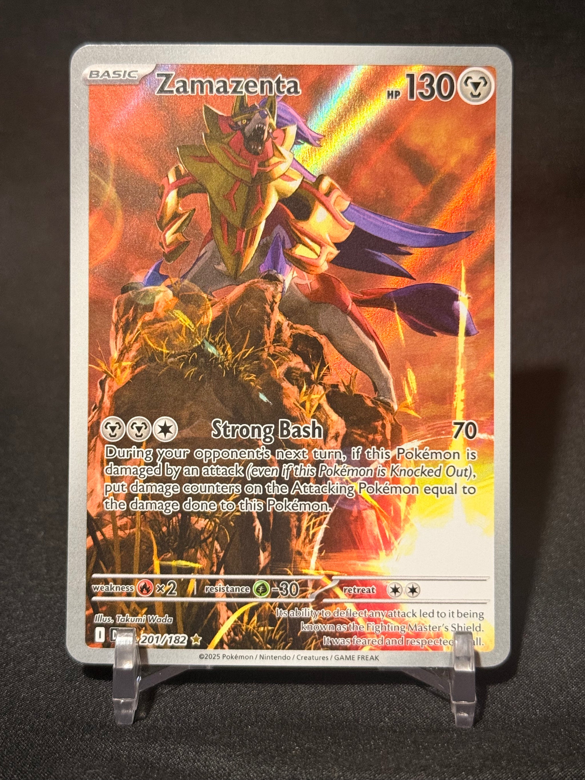 Zamazenta Destined Rivals Illustration Rare 201/182