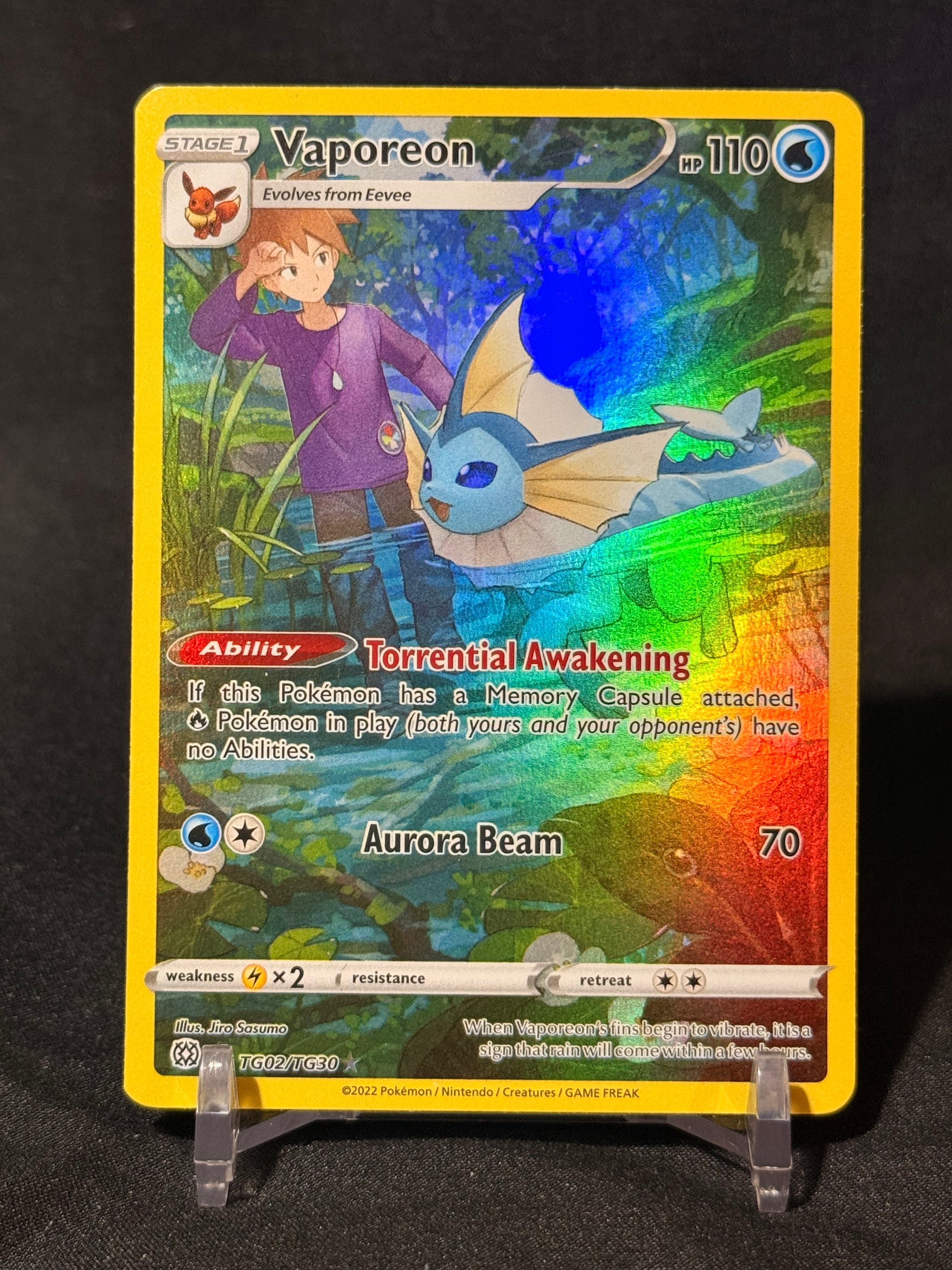 Vaporeon Brilliant Stars Trainer Gallery Ultra Rare TG02/TG30