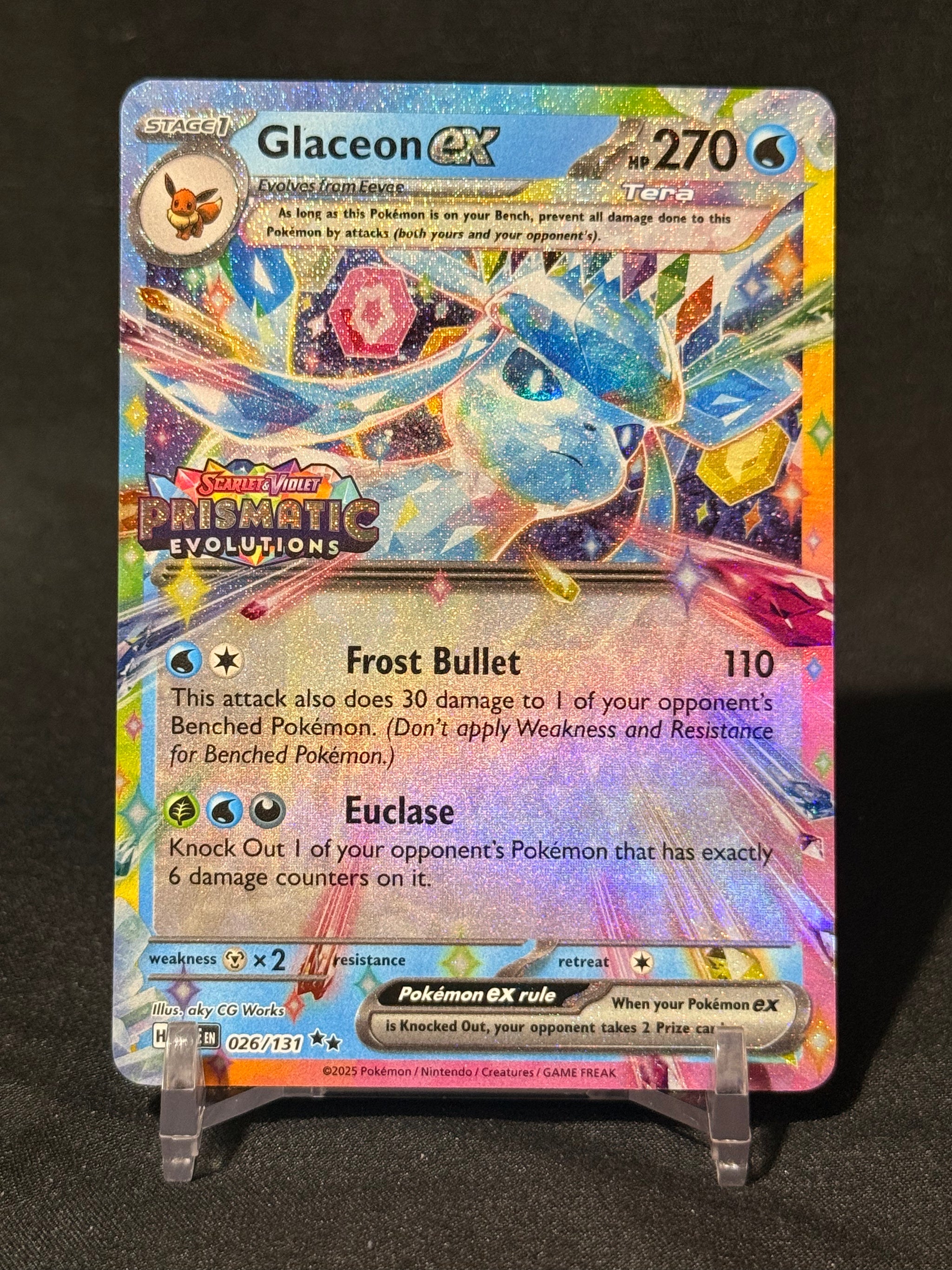 Glaceon ex - 026/131 (Prismatic Evolutions Stamp) Miscellaneous Cards & Products Promo 026/131