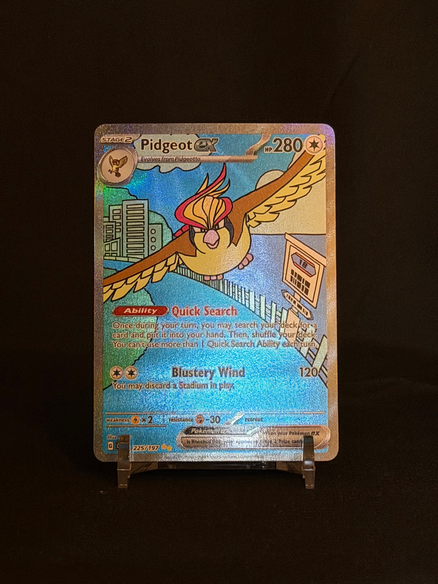 Pidgeot ex Obsidian Flames Special Illustration Rare 225/197