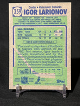IGOR LARIONOV ROOKIE 90/91 Topps Hockey Cards #359