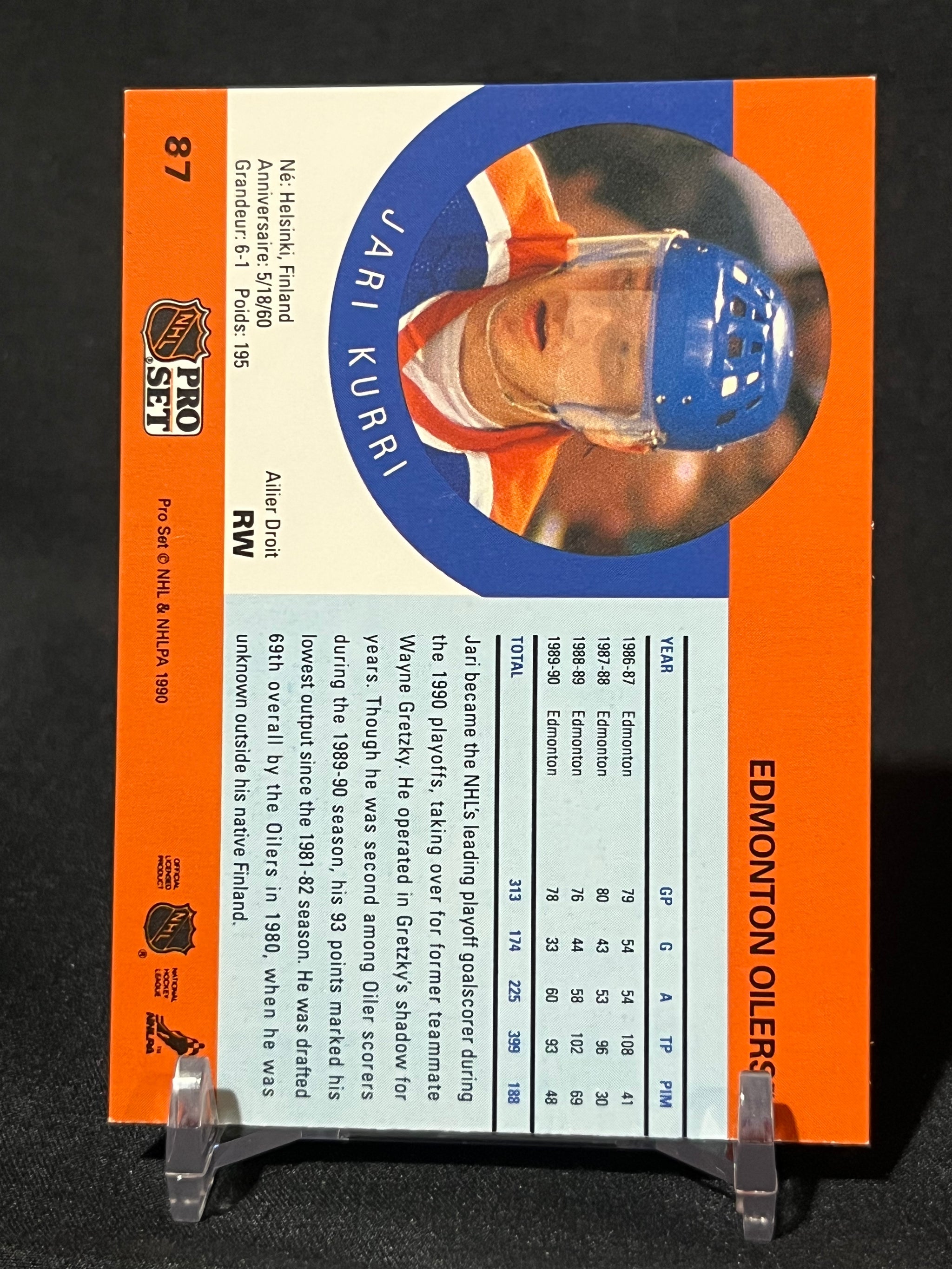 JARI KURRI 90/91 NHL Pro Set #87