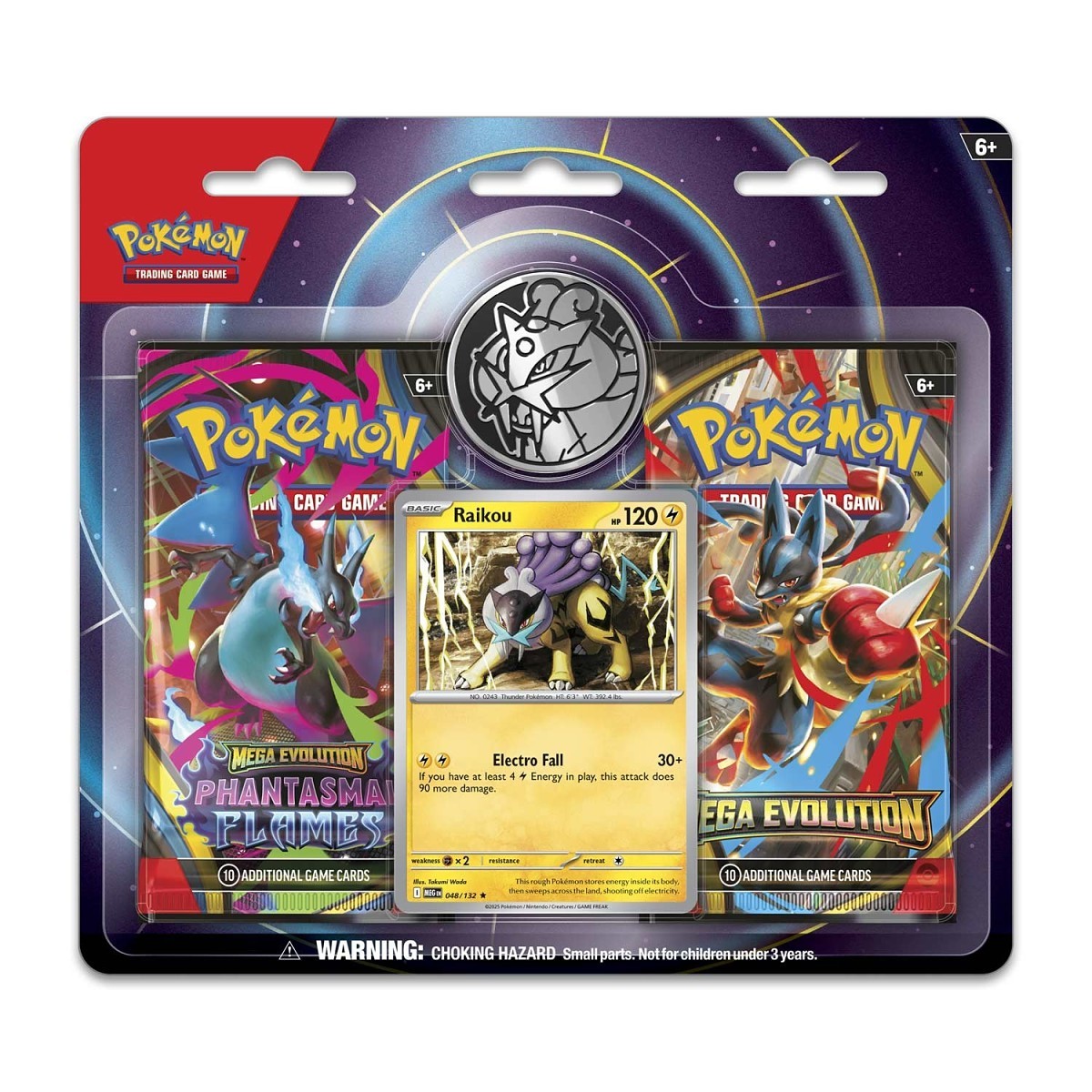 Raikou Card, Coin & 2 Booster Packs