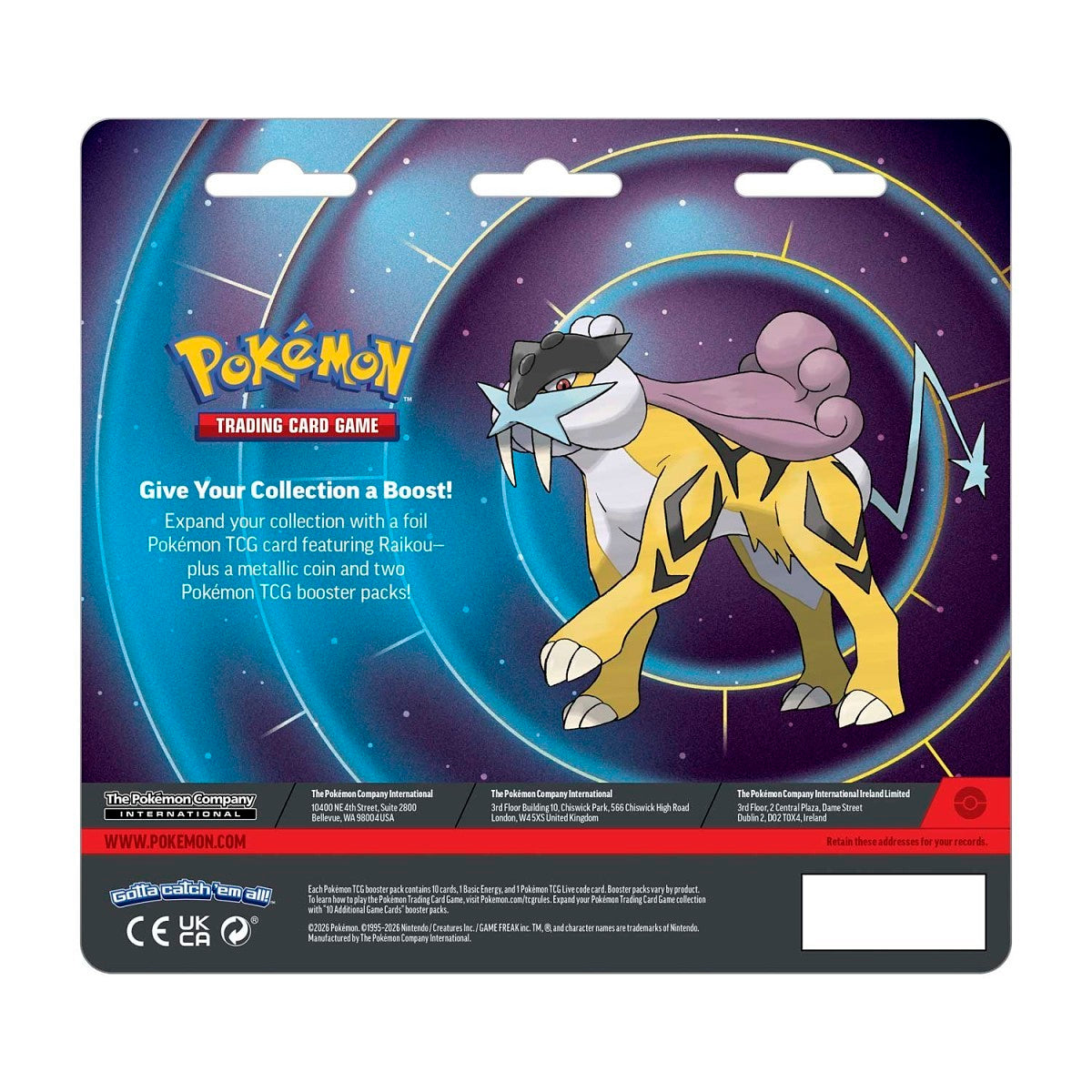 Raikou Card, Coin & 2 Booster Packs
