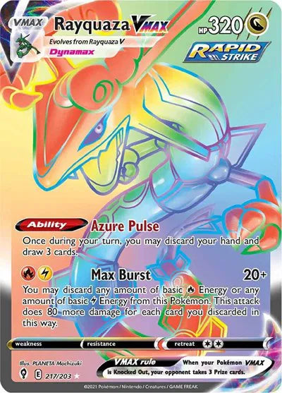 Rayquaza VMAX (Secret) Evolving Skies Secret Rare 217/203