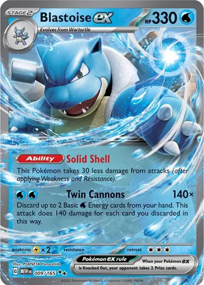 Blastoise ex SV: 151 Double Rare 009/165