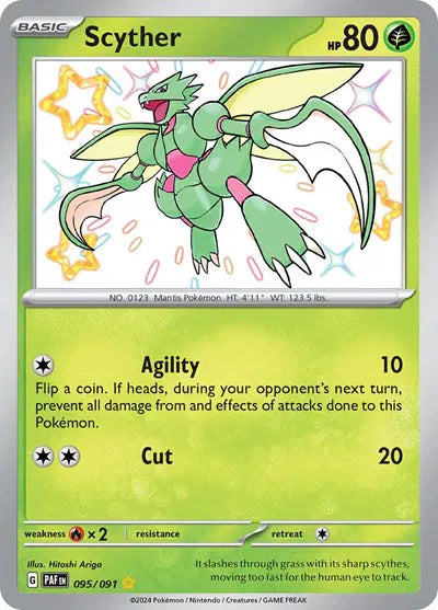Scyther Paldean Fates Shiny Rare 095/091
