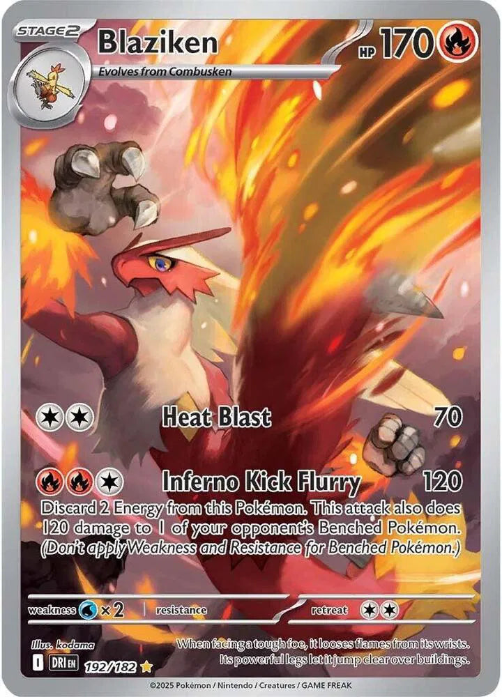 Blaziken Destined Rivals Illustration Rare 192/182