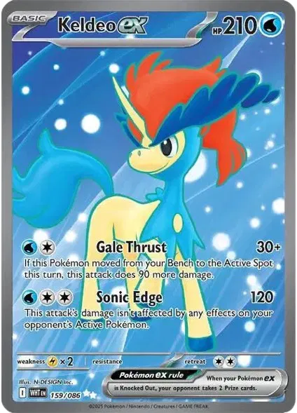 Keldeo ex White Flare Ultra Rare 159/086