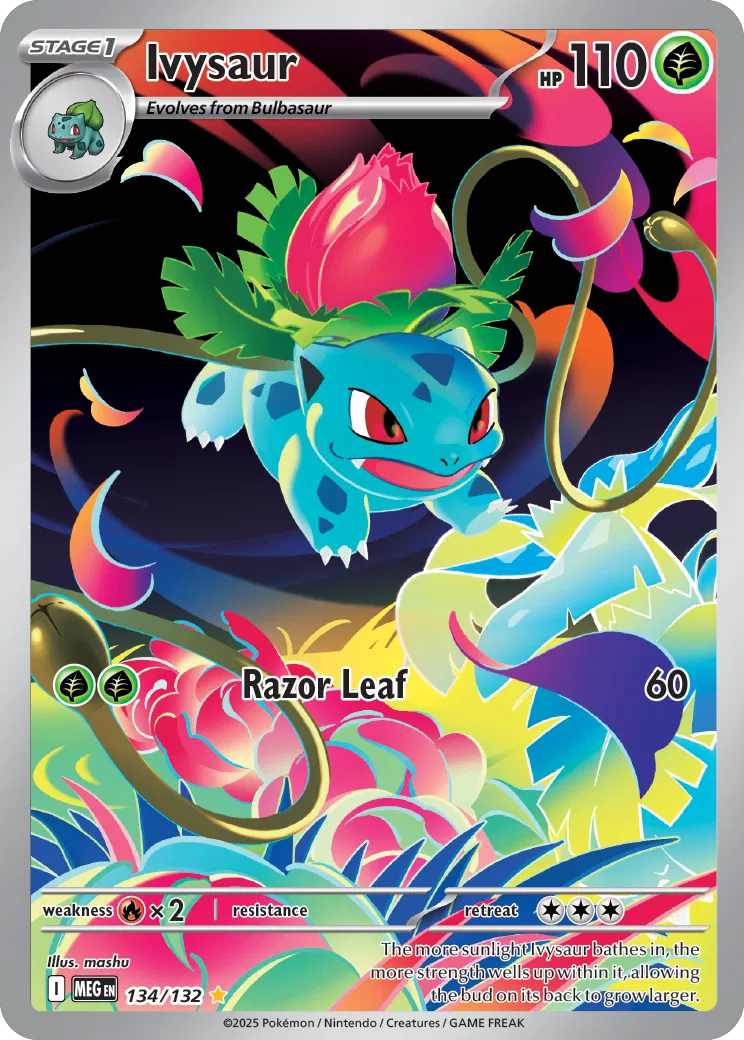 Ivysaur Mega Evolution Illustration Rare 134/132