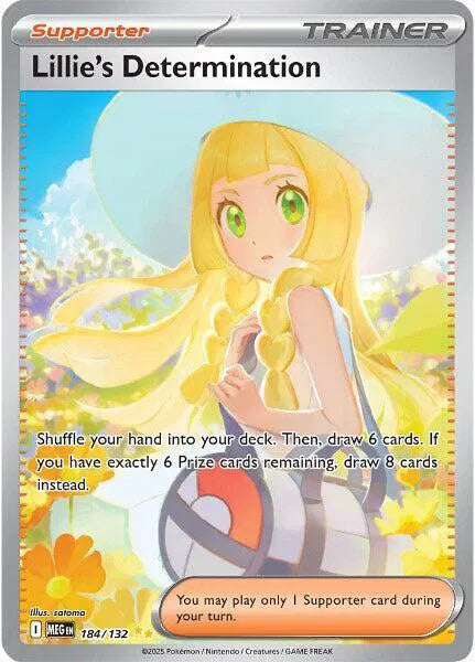 Lillie's Determination Supporter Special Illustration Rare 184/132 Mega Evolution