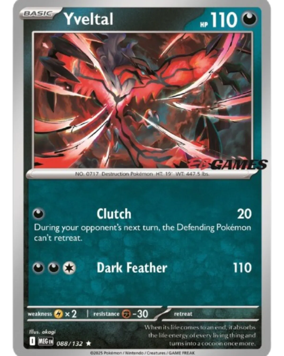 Yveltal (EB Games) Promo Rare 088/132